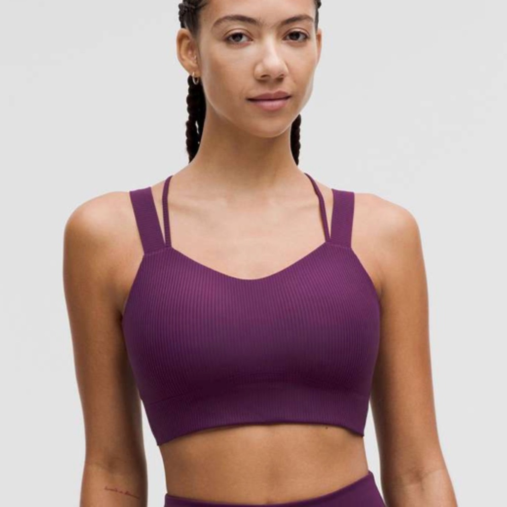 LULULEMON | Like a Cloud Ribbed Longline Bra – Light Support, D/DD Cup, Size 4